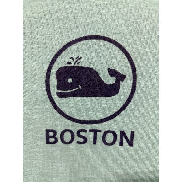 Boston Massachusetts Whale Graphic Tee XS Crewneck Long Sleeve Basic Essential - Picture 3 of 6